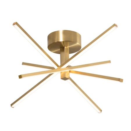 Jaxx Flushmount - LED 32W - 1800 Lm - 120V - Satin Brass